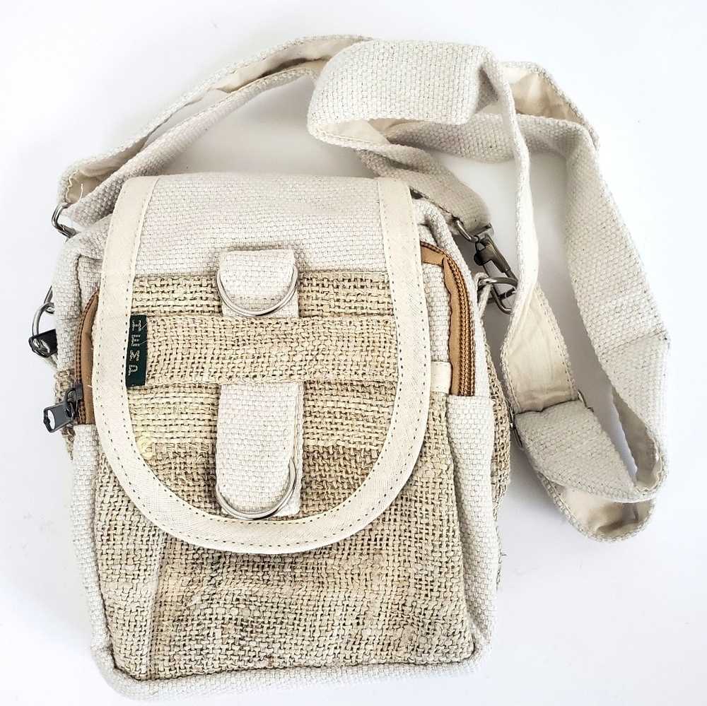 NWOT hemp & cotton handmade crossbody bag